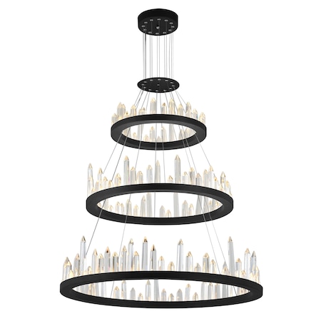 Cwi Lighting Juliette LED Chandelier With Black Finish 1043P32-3-101